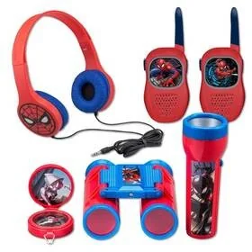 EKIDS Spiderman Zestaw przygoda 5w1: latarka, kompas, lornetka, walkie talkie, słuchawki  SM-V302 - Zabawy w naśladowanie dorosłych - miniaturka - grafika 2