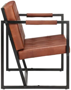 vidaXL Sofa 2-osobowa, brązowa, naturalna skóra kozia - Sofy i kanapy - miniaturka - grafika 4