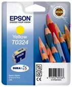 Tusze zamienniki - Epson Wyprzedaż Oryginał Tusz Epson T0324 do Epson Stylus C70 C80 C82 | 19ml | yellow pudełko zastępcze oryginalny airbag/folia C13T03244010_BP_wyp - miniaturka - grafika 1