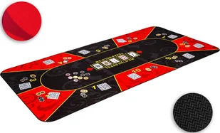 MKS CZERWONA MATA DO POKERA 200x90 CM POKŁADKA STÓŁ 20030151 - Zestawy do pokera - miniaturka - grafika 7