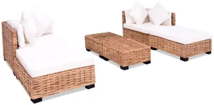 vidaXL Zestaw wypoczynkowy, 16 elementów, naturalny rattan - Komplety wypoczynkowe - miniaturka - grafika 3
