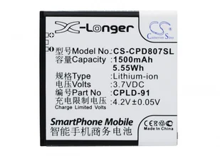 Cameron Sino Coolpad 8028 / CPLD-91 1500mAh 5.55Wh Li-Ion 3.7V CS-CPD807SL - Baterie do telefonów - miniaturka - grafika 2
