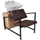 Myjki fryzjerskie - AYALA Myjnia fryzjerska Loft brązowa lub czarna - miniaturka - grafika 1