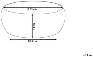 Beliani Misa dekoracyjna czarno-złota BANHA - Miski i półmiski - miniaturka - grafika 14