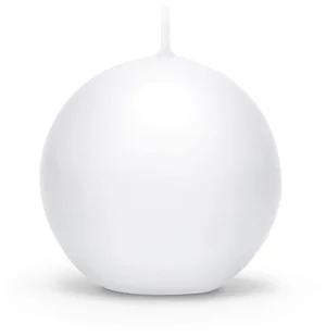 PartyDeco Świeca matowa Kula, biały, 8 cm SKUMAT80-008-OP - Świece - miniaturka - grafika 2