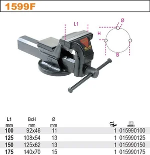 BETA IMADŁO ŚLUSARSKIE 150MM 1599F/150 - Pozostałe wyposażenie warsztatu - miniaturka - grafika 2