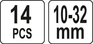 Yato KLUCZE PŁASKO-OCZKOWY SKRĘCONE 10-32MM 14SZT YT-01865 - Klucze i nasadki - miniaturka - grafika 5