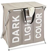 Kosze na bieliznę - Wenko torba na pranie Trio Top kosz na pranie pojemność 118 L, poliester, taupe, 38 x 57 x 57 cm 62093100 - miniaturka - grafika 1