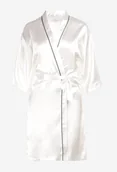 Szlafroki damskie - Biały Szlafrok Pheneis - miniaturka - grafika 1