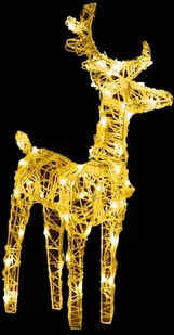 vidaXL Lumarko Świąteczna dekoracja: renifery z saniami, 280x28x55 cm, akryl! 328524 - Oświetlenie świąteczne - miniaturka - grafika 12