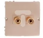 Gniazdka elektryczne - Kontakt Simon Gniazdo ścienne Basic głośnikowe (moduł) BMGL2.02/12 beżowy - miniaturka - grafika 1