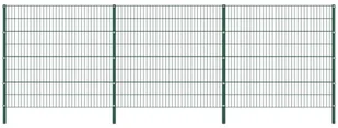 GSTORE Panel ogrodzeniowy ze słupkami żelazny 5,1 x 1,6 m zielony GS-278672 - Ogrodzenia - miniaturka - grafika 2