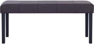 vidaXL Ławka, 106 cm, brązowa, sztuczna skóra vidaXL - Ławki do przedpokoju - miniaturka - grafika 5