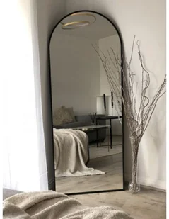 Łukasz Ochwat Alfaram Lustro półowalne w matowej czarnej ramie mdf - kolor ramy do wyboru, Lustro Owalne : 40x90 - Lustra Łukasz Ochwat Alfaram Lustro półowalne w matowej czarnej ramie mdf - kolor ramy do wyboru, Lustro Owalne : 40x90 - Lustra - miniaturka - grafika 1