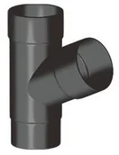 Rynny i akcesoria - Gamrat Trójnik fi 90/90 Grafit 506866 - miniaturka - grafika 1