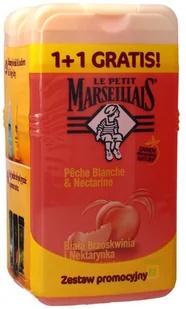 Le Petit Marseillais 250 ml x 2 Delikatny żel pod prysznic Biała Brzoskwinia Nektarynka - Kosmetyki do kąpieli - miniaturka - grafika 2