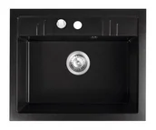 Zlewozmywaki - Ferro MEZZO II zlewozmywak granitowy 1-kom. 48/58 grafit DRGM1/48/58BA - miniaturka - grafika 1