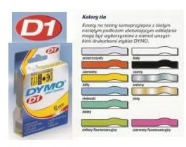 Dymo TAŚMA D1- 9MM X 7M CZARNY/BIAŁY (40913) (S0720680) - Taśmy do drukarek barwiące - miniaturka - grafika 2