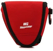 Akcesoria fotograficzne - MegaGear megagear "ultralekki" neopren torba na aparat  pokrowiec ochronny do Fujifilm X-E3 (18  55 MM i 23 MM)  z karabińczykiem do łatwego zawsze mieć przy sobie, czerwony MG1337 - miniaturka - grafika 1