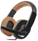 Słuchawki - Natec Kingfisher czarno-brązowe (NSL-0694) - miniaturka - grafika 1