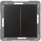 Wyłączniki światła i elektryczne - Ospel Impresja antracyt łącznik podwójny zwierny ŁP-17Y/m/50 ŁP-17Y/m/50 - miniaturka - grafika 1