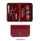 Zestawy do manicure i pedicure - Tradition 3 swords Zestaw do paznokci w bordowym etui 10 części - 5872 MCN 9111-682EE_2 - miniaturka - grafika 1