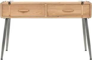 vidaXL Stolik konsola, lite drewno jodłowe, 115 x 40,5 x 76 cm - Konsole i sekretarzyki - miniaturka - grafika 3