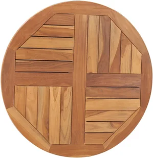 vidaXL Blat stołu, lite drewno tekowe, okrągły, 2,5 cm, 70 cm vidaXL - Blaty meblowe i parapety okienne - miniaturka - grafika 3