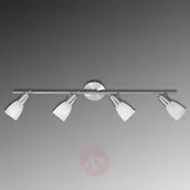 Lampy sufitowe - Paul Neuhaus Nowoczesna prosta lampa sufitowa stal z szkłem - Julia - miniaturka - grafika 1