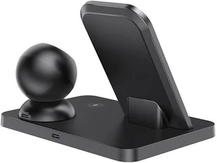 HOCO Case CW33 3IN1 WIRELESS CHARGER 15W BLACK FD_19596-0 - Ładowarki do telefonów - miniaturka - grafika 4