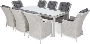 HOME & GARDEN Meble ogrodowe technorattanowe Bristol 230 cm White / Grey 8+1 490754 - Meble ogrodowe - miniaturka - grafika 2