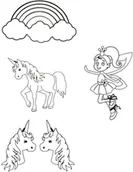 Scrapbooking - Folia Creativ Company A/S termokurczliwa, A6, Jednorożce, 4 arkusze - miniaturka - grafika 1