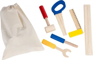 Mamabrum Drewniany zestaw majsterkowicza XXL - 75 elementów + pas narzędziowy WORKBENCH GYT1863 - Mały majsterkowicz - miniaturka - grafika 12