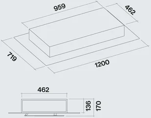 Falmec Aura 120 Biały - Okapy kuchenne - miniaturka - grafika 5