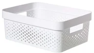 Pudła i pojemniki do przechowywania - CURVER Pojemnik ażurowy INFINITY 11L biały CURVER Recycled 245677 - miniaturka - grafika 1