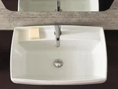 Umywalki - Scarabeo Arco Umywalka wpuszczana w blat 80x46,5x30 cm biała 1002 - miniaturka - grafika 1