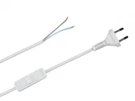 Gniazdka elektryczne - Timex Przew&oacute;d z wtyczką płaską i wyłącznikiem 1,9m przyłączacz 9562 PWS-11/1,9 (BI) - miniaturka - grafika 1