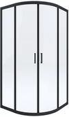 Kabiny prysznicowe - Deante FUNKIA Nero 90x90 półokrągła - miniaturka - grafika 1