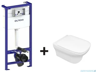 Oltens zestaw podtynkowy stelaż + miska Gulfoss z deską Slim wolnoopadającą 50001000/42009000 - Stelaże i zestawy podtynkowe do WC Oltens zestaw podtynkowy stelaż + miska Gulfoss z deską Slim wolnoopadającą 50001000/42009000 - Stelaże i zestawy podtynkowe do WC - miniaturka - grafika 1