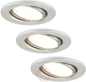 Oprawy, klosze i abażury - Briloner LED-Einbauleuchten 7221-039 Fit 3er-Set in Alu - miniaturka - grafika 1