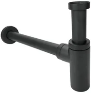 Syfony - Durasan Syfon umywalki butelkowy bez spustu czarny - miniaturka - grafika 1