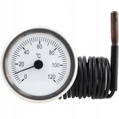 Akcesoria grzewcze - Termometr Tarczowy okrągły z kapilarą 0...120 C - miniaturka - grafika 1