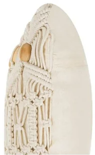 Beliani Zestaw 2 poduszek dekoracyjnych makrama 45 x 45 cm beżowy NICAEA - Poduszki dekoracyjne - miniaturka - grafika 6