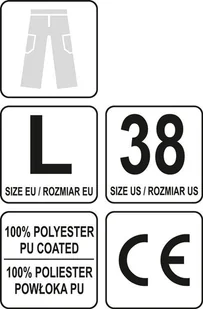 YATO SPODNIE ROBOCZE OCIEPLANE WODOODPORNE ROZM L YT-80957 - Odzież robocza - miniaturka - grafika 4
