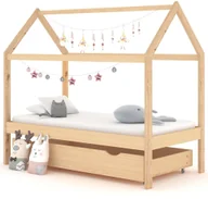 Łóżka dla dzieci i młodzieży - VidaXL Rama łóżka dziecięcego z szufladą, sosnowa, 80x160 cm - miniaturka - grafika 1