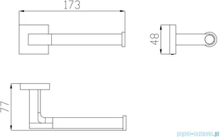 Omnires Tyber uchwyt na papier toaletowy chrom TB50510 - Wieszaki łazienkowe - miniaturka - grafika 2