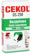 Gipsy i gładzie gipsowe - Cekol Gładź szpachlowa bezpyłowa GS-250 20 kg - miniaturka - grafika 1