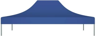 vidaXL Dach do namiotu imprezowego, 4 x 3 m, niebieski, 270 g/m - Pawilony ogrodowe - miniaturka - grafika 4