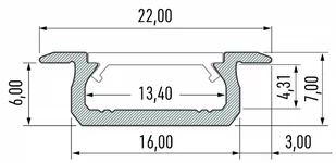Eko-Light PROFIL ALUMINIOWY CZARNY TYP Z 1m + KLOSZ MLECZNY EKPR6381 - Taśmy LED - miniaturka - grafika 2