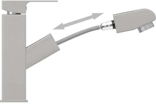 vidaXL Bateria umywalkowa Bateria umywalkowa z funkcją wyciągania niklowana 157x172 mm 149079 - Baterie umywalkowe - miniaturka - grafika 5